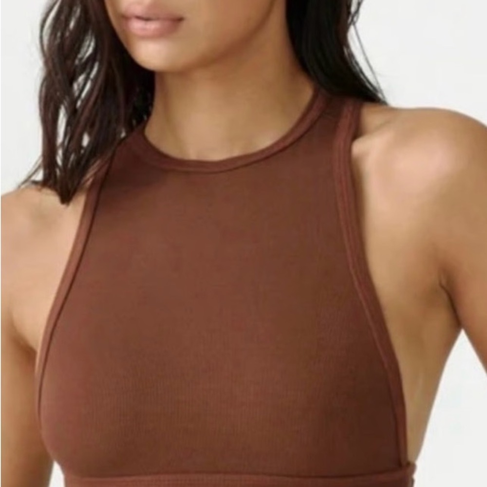 JOAH BROWN LONGLINE TANK W/LOGO